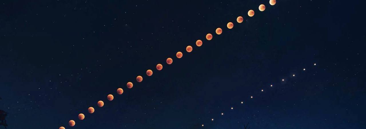 Eclissi Luna 27 luglio 2018 - Time Laps by Lorenzo Martinelli 